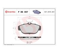 Brembo Brake Pad Set P 86 007 - Front for Volvo 740/760/940/960 (90-96)