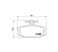 BREMBO P 86 009 Brake Pads Set Rear for Volvo 740 940 760 960 V70 S70 S90 V90 78