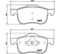 BREMBO P 86 016 Brake Pad Set, disc brake for VOLVO