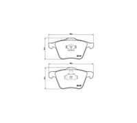 BREMBO P 86 018 Brake pad set