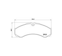 BREMBO P A6 021 Brake Pads Set Rear for Daily Mascott Master