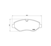 Brembo Brake Pad Set Front With Caliper Screws 67mm Height Fits Iveco Daily