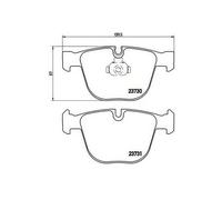 P06026 Rear Brake Pad Set 4x Pads Prepared For Wear Indicator Braking By Brembo
