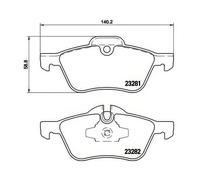 BREMBO P06030 Brake Pad Set Front With Piston Clip Without Accessories Fits Mini