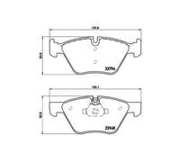 P06036 Front Brake Pad Set 4x Pads Prepared For Wear Indicator Braking By Brembo
