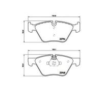 P06036 Front Brake Pad Set 4x Pads Prepared For Wear Indicator Braking By Brembo