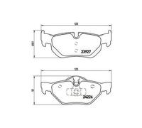 Brake pads P 06 038 BREMBO for BMW 3 Touring 3 X1 1 Coupe 3 Coupe 3 Convertible