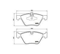 P06040 Front Brake Pad Set 4x Pads Prepared For Wear Indicator Braking By Brembo