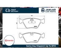 Brembo Front Brake Pad Set P06043 – 4 Pads, Prepared for Wear Indicator