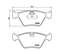 P06043 Front Brake Pad Set 4x Pads Prepared For Wear Indicator Braking By Brembo