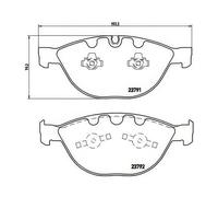 P06047 Front Brake Pad Set 4x Pads Prepared For Wear Indicator Braking By Brembo