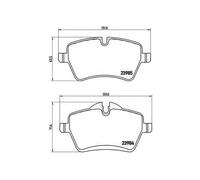 BREMBO P06051 Brake Pad Set Front With Brake Caliper Screws Fits Mini Clubman