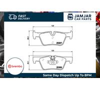 BREMBO P06071 Brake Pad Set Rear Fits BMW 1 Series 2 Series 3 Series 4 Series X3