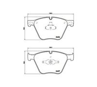 BREMBO P06073 Brake Pad Set Front Fits Alpina B6 BMW 5 Series 7 Series X5 X6