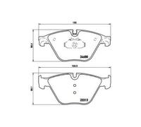 Brake Pads Set Front P06074 Brembo 34112449266 34116775314 34116798190