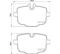 Brake pads P 06 101 BREMBO for BMW ALPINA
