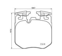 P06106 Front Brake Pad Set 4x Pads Prepared For Wear Indicator Braking By Brembo