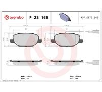 BREMBO P 23 166 Brake pad set