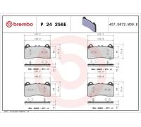Brembo P24256E Front Brake Pad Set Fits Ford Usa Mustang Mach-e
