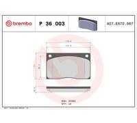 Brembo P36003 Prime Brake Pad Set