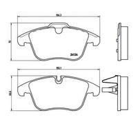 BREMBO P36022 Brake Pad Set Front Fits Daimler Super Eight Jaguar S-Type XF MG