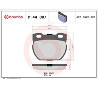 BREMBO P 44 007 Brake pad set