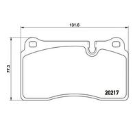 Brembo Front Brake Pad Set P44018 Fits Land Rover Range Rover Sport TD 2.7 05-09