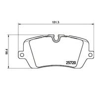 P44021 Rear Brake Pad Set 4x Pads Prepared For Wear Indicator Braking By Brembo