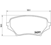 Brake pads P 49 043 BREMBO for MAZDA MX-5 Mk III