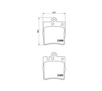 BREMBO P50033 Brake Pad Set Rear Fits Mercedes-Benz C-Class CLC-Class CLK SLK
