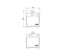 Brake pads P 50 033 BREMBO for MERCEDES-BENZ E-CLASS Coupe E-CLASS Convertible