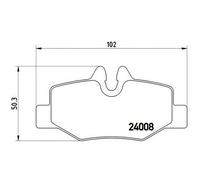 Brake Pad Set For Disc Brake Rear Bosch System Fits Mercedes-Benz BREMBO P50051