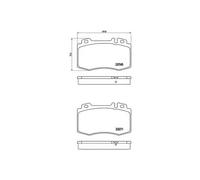 P50053 Front Brake Pad Set 4x Pads Prepared For Wear Indicator Braking By Brembo