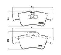 Brembo P50064 Rear Disc Brake Pad - Set of 4