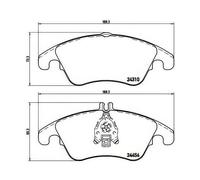 P50069 Front Brake Pad Set 4x Pads Prepared For Wear Indicator Braking By Brembo