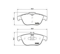 Brake pads P 50 104 BREMBO for MERCEDES-BENZ C-CLASS C-CLASS T-Model GLK-CLASS