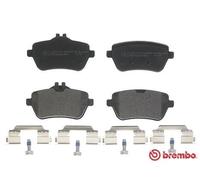P50117 Rear Brake Pad Set 4x Pads Prepared For Wear Indicator Braking By Brembo