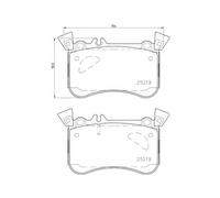 P50121 Front Brake Pad Set 4x Pads Prepared For Wear Indicator Braking By Brembo