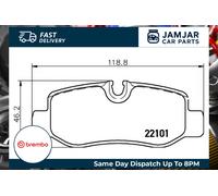 Brake pads P 50 126 BREMBO for MERCEDES-BENZ V-CLASS VITO Van VITO Dualiner EQV