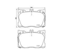 Front Brake Pad Fits Mercedes C E Class EQC GLC Brembo P50139