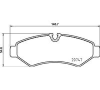 Brake Pads Set fits MERCEDES SPRINTER 907 3.0D Rear 2018 on OM642.899 Brembo New