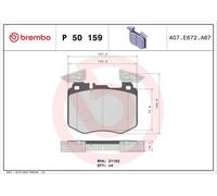 BREMBO P 50 159 Brake pad set