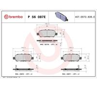 BREMBO P 56 087E Brake pad set