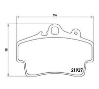 Front Brake Pad Set Fits Porsche Boxster Cayman BREMBO