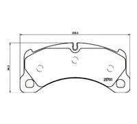 Brake pads P 65 033 BREMBO for PORSCHE MACAN PANAMERA PANAMERA Sport Turismo