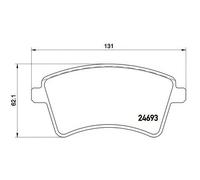 BREMBO P68044 Brake Pad Set Front Fits Mercedes-Benz Citan Renault Kangoo