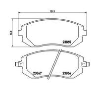 Brembo Front Brake Pad Set fits Subaru Outback XV
