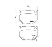 BREMBO P 78 016 Brake pad set
