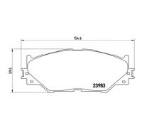 BREMBO P83074 Brake Pad Set Front Without Accessories 60mm Height Fits Lexus IS