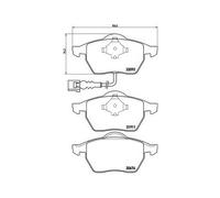 Brembo P85045 Front Disc Brake Pad - Set of 4